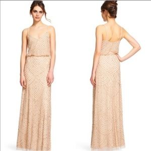 Adrianna pappell art deco beaded blouson dress
